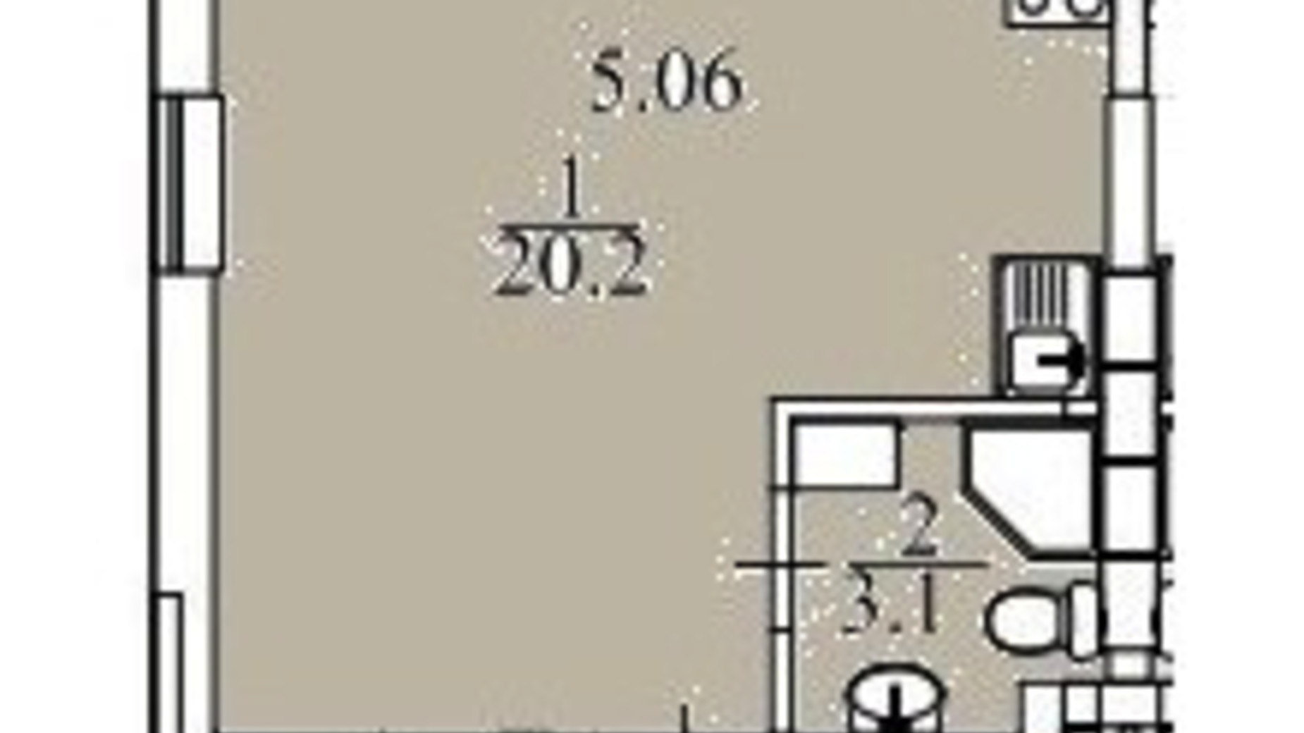 Планування 1-кімнатної квартири в ЖК Smart Concept 23.2 м², фото 663257