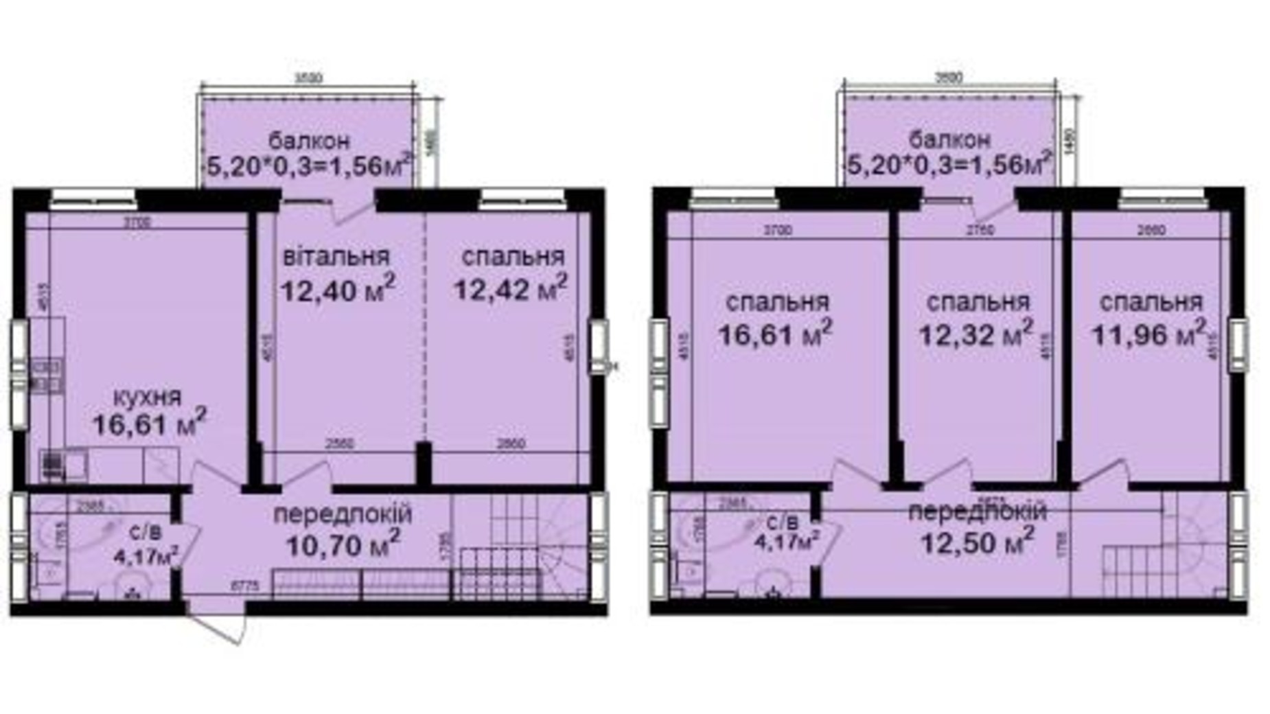 Планировка 5-комнатной квартиры в ЖК Кришталеві джерела 116.98 м², фото 663776