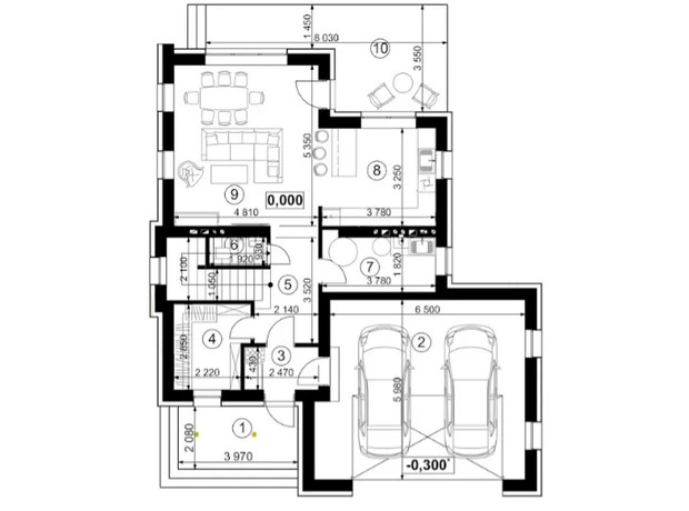 Коттеджный городок IT Village: планировка 3-комнатной квартиры 200.2 м²