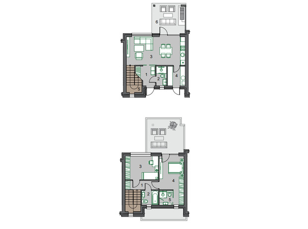 КГ Тепло: планировка 2-комнатной квартиры 80.7 м²