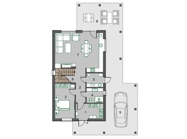 КМ Тепло: планування 4-кімнатної квартири 162 м²