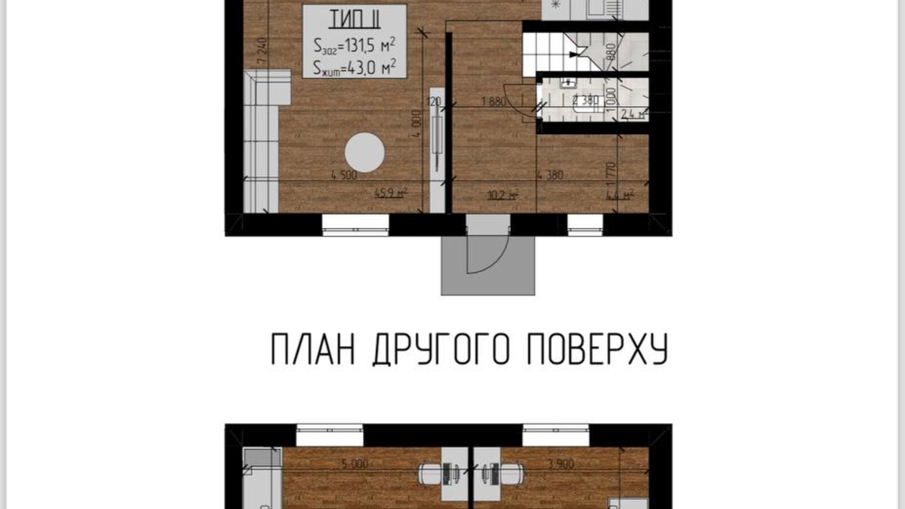 Планування дуплекса в Дуплекс вул. Чемпіонська 132 м², фото 664335