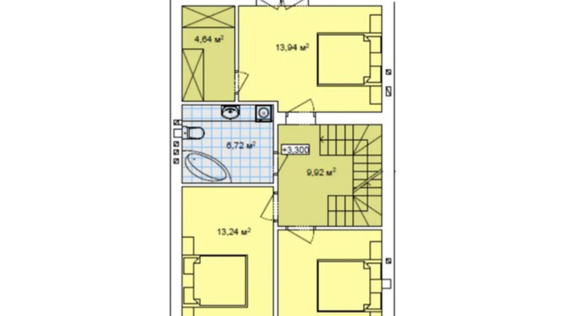 Планировка дуплекса в КГ Щаслива Вулиця 160 м², фото 668076