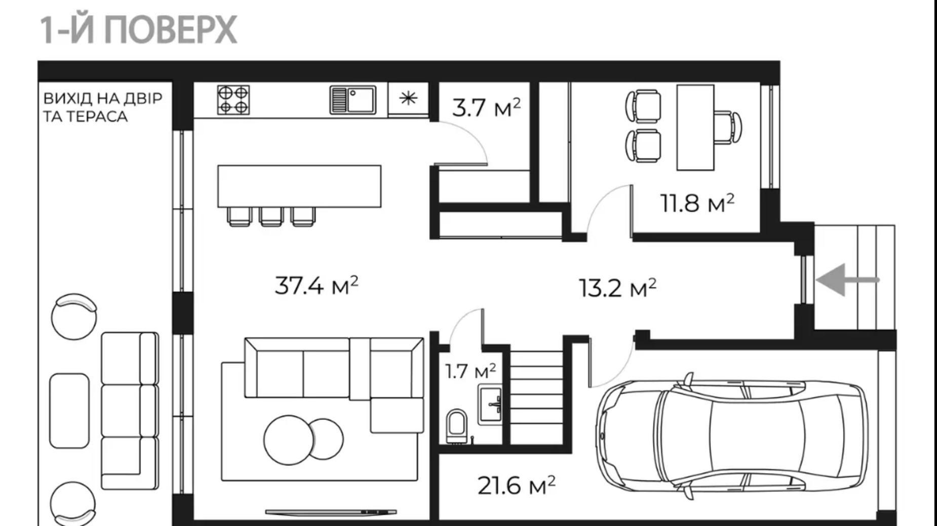 Планування таунхауса в Таунхаус Sherwood 166.1 м², фото 668162