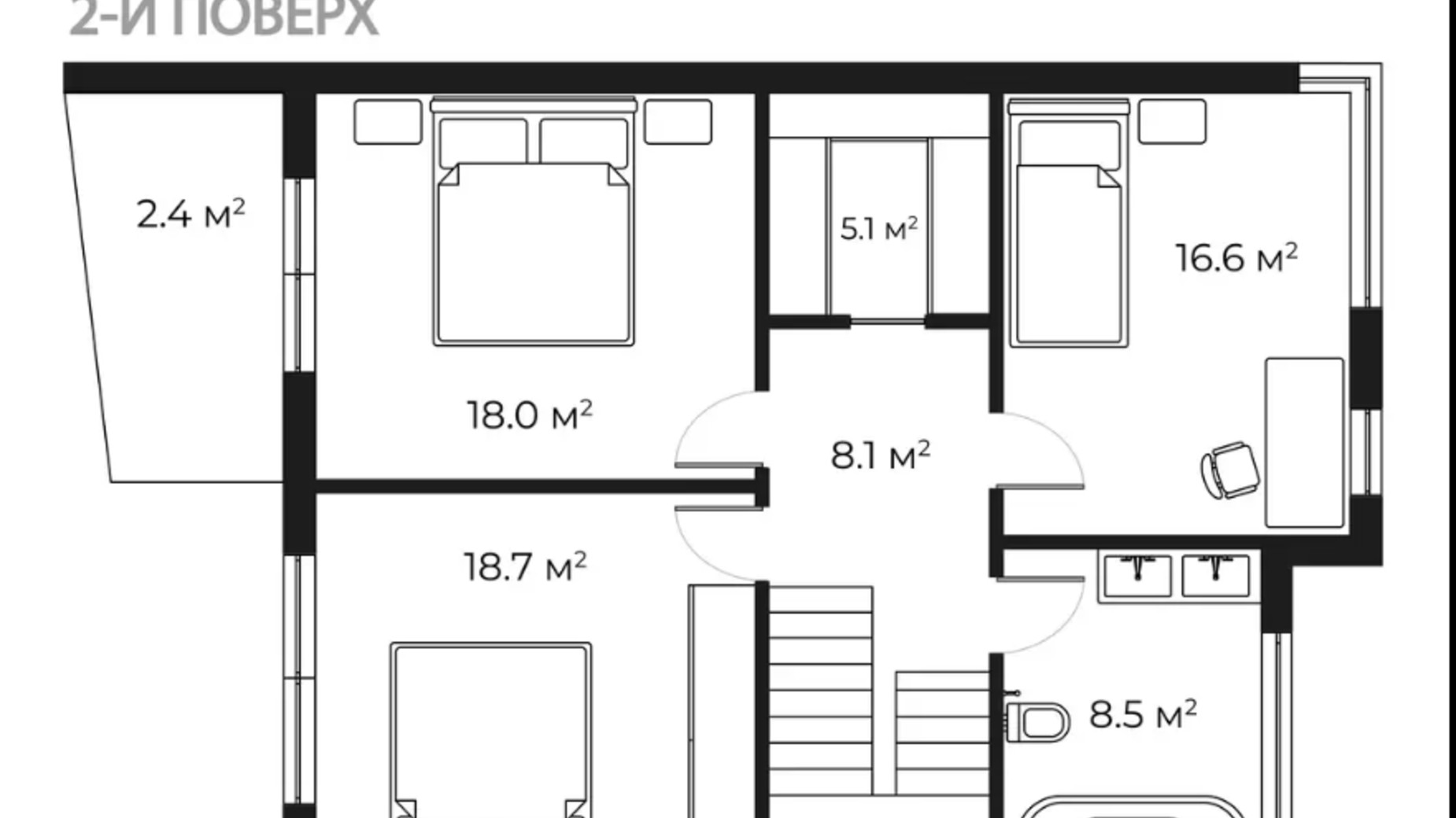 Планування таунхауса в Таунхаус Sherwood 166.1 м², фото 668163