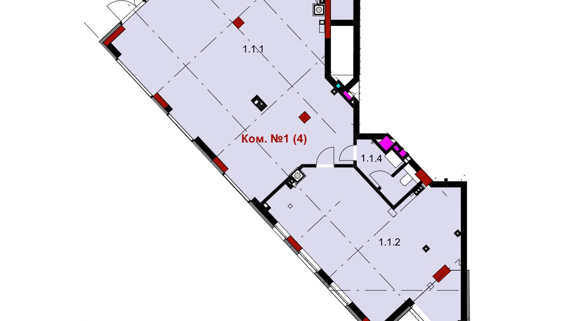 Планування торгової площі в ЖК Central Park 145.92 м², фото 668415