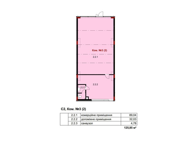 ЖК Central Park: планування приміщення 125.85 м²