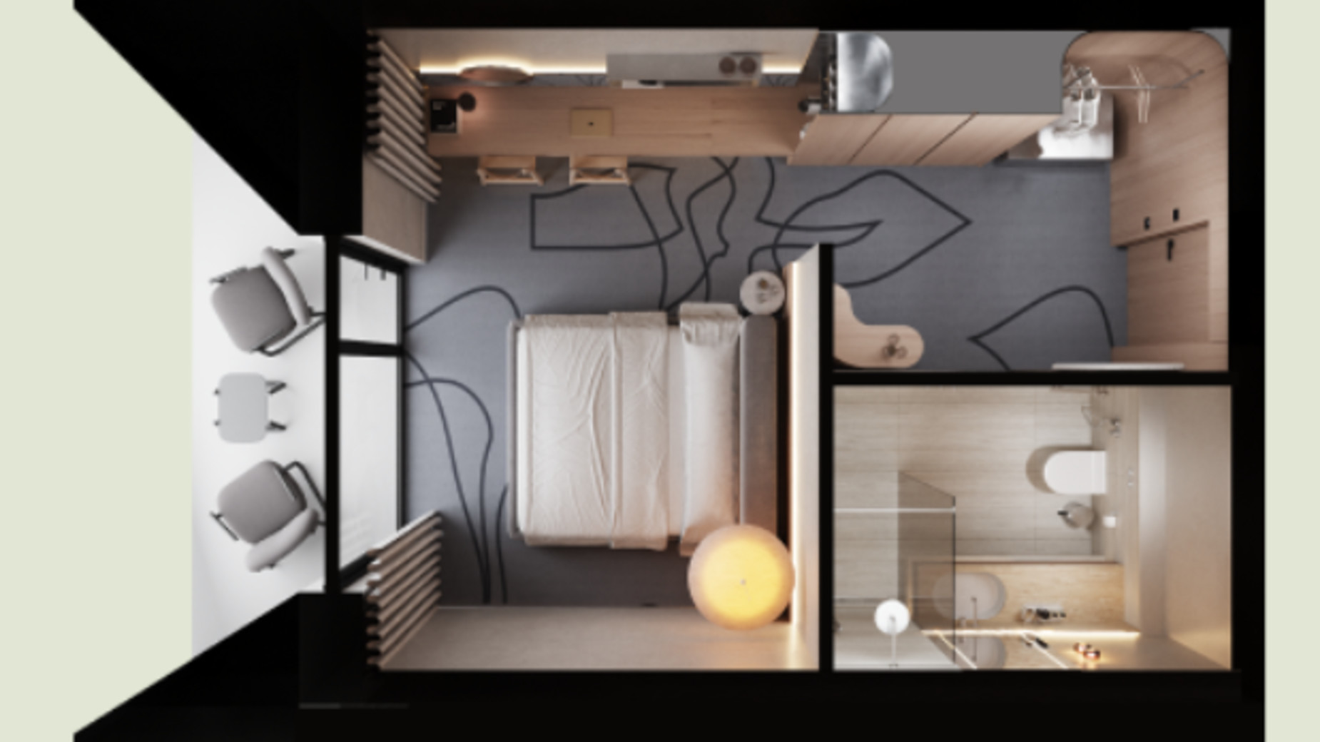 Планування апартаментів в Апарт-готель Melis 23 м², фото 668692
