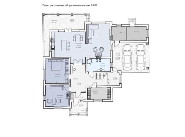 КГ Форест: планировка 4-комнатной квартиры 315 м²