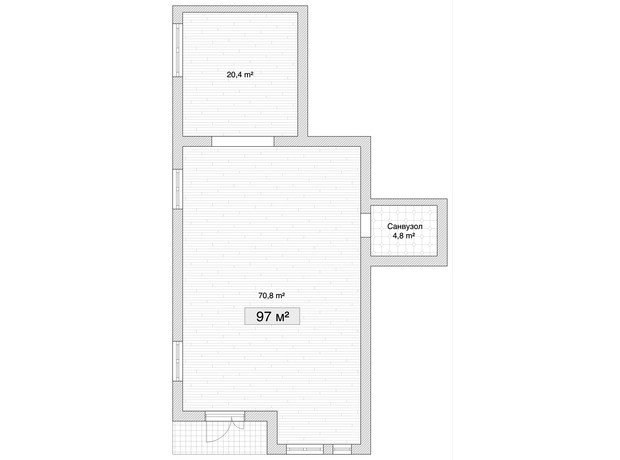 ЖК Княжий: планування приміщення 97 м²