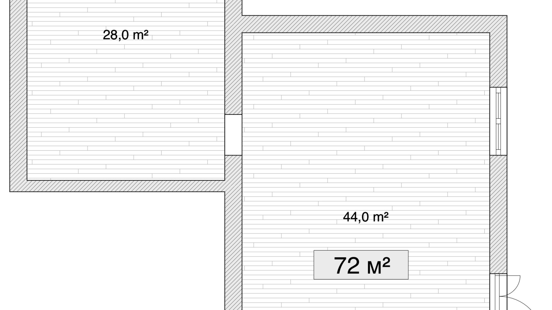 Планировка помещения в ЖК Княжий 72 м², фото 670434