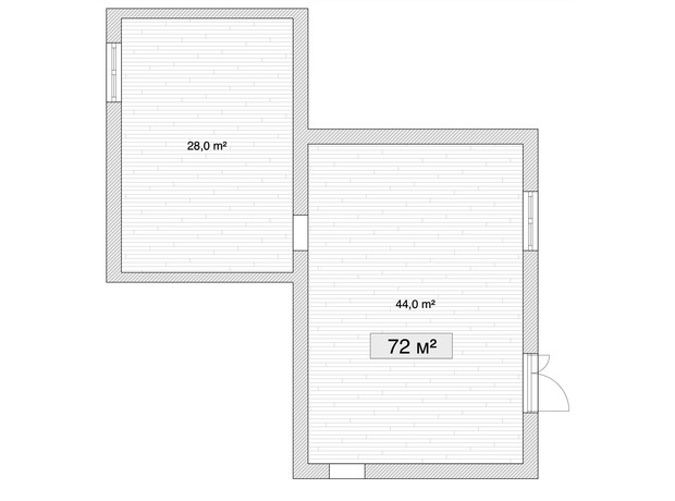 ЖК Княжий: планировка помощения 72 м²