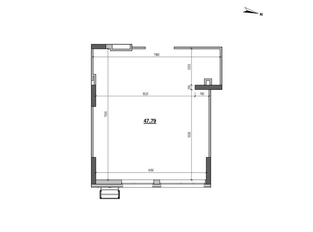 ЖК Шенген: планировка помощения 47.79 м²