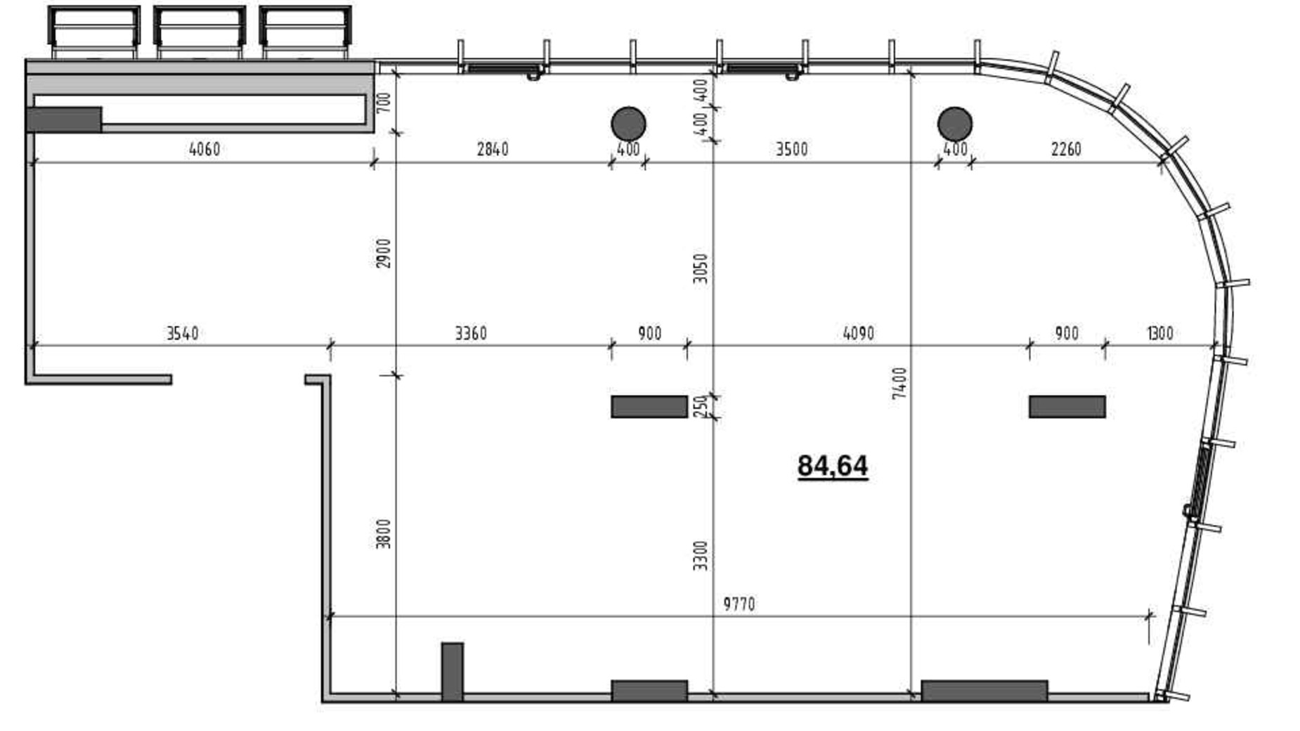 Планировка помещения в ЖК Шенген 84.64 м², фото 670536
