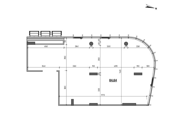 ЖК Шенген: планировка помощения 84.64 м²