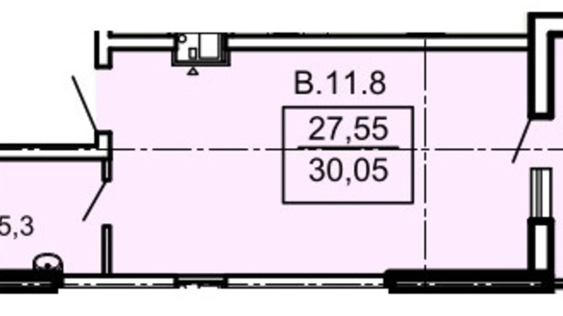 Планировка квартиры студии в ЖК Акрополь 30.05 м², фото 670814