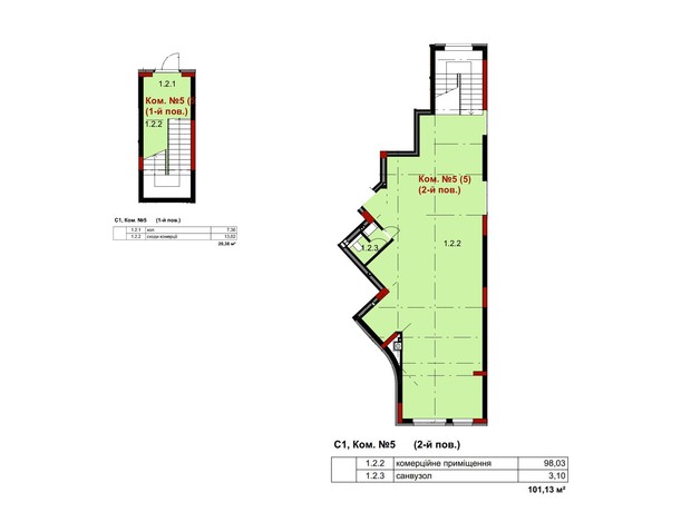 ЖК Central Park: планування приміщення 121.51 м²