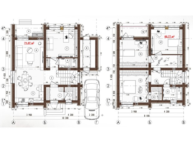 КГ Sвой Dом: планировка 4-комнатной квартиры 135.5 м²