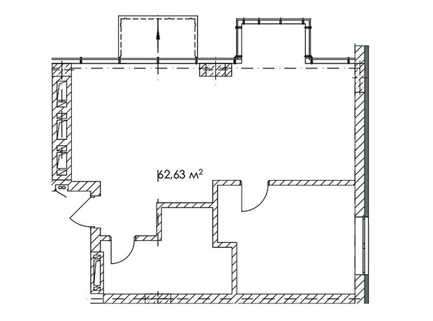 ЖК Prestige Residence: планування 2-кімнатної квартири 62.63 м²