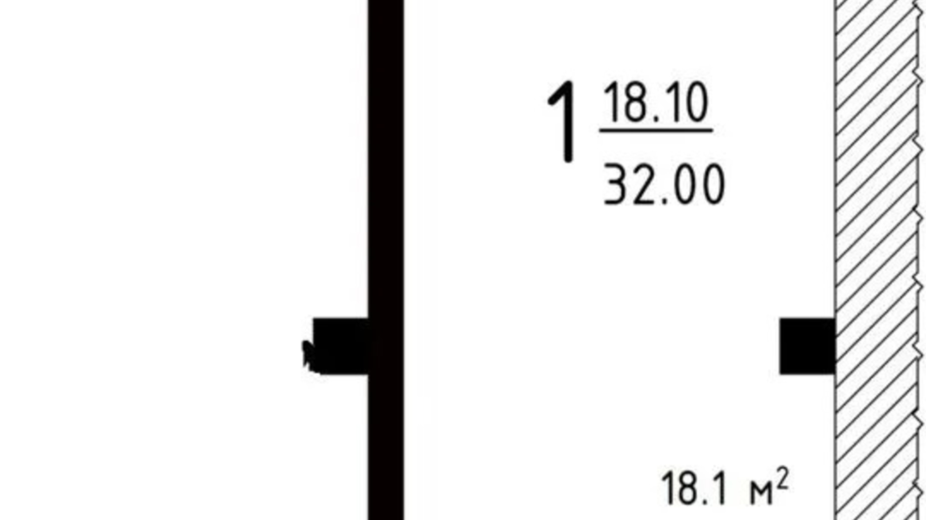 Планировка 1-комнатной квартиры в ЖК Престижный Дом 28.7 м², фото 671700