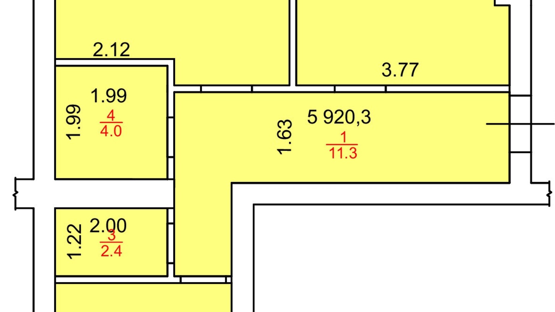 Планування 1-кімнатної квартири в ЖК Monaco 41.6 м², фото 672979