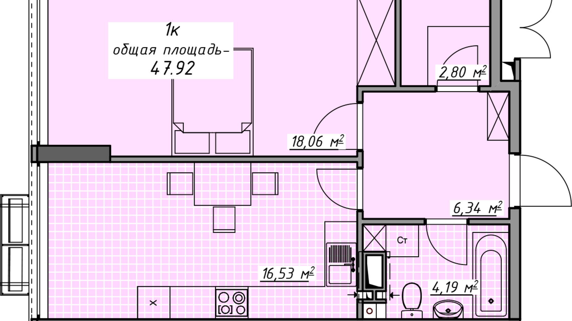 Планування приміщення в ЖК Шенген 110.03 м², фото 673393