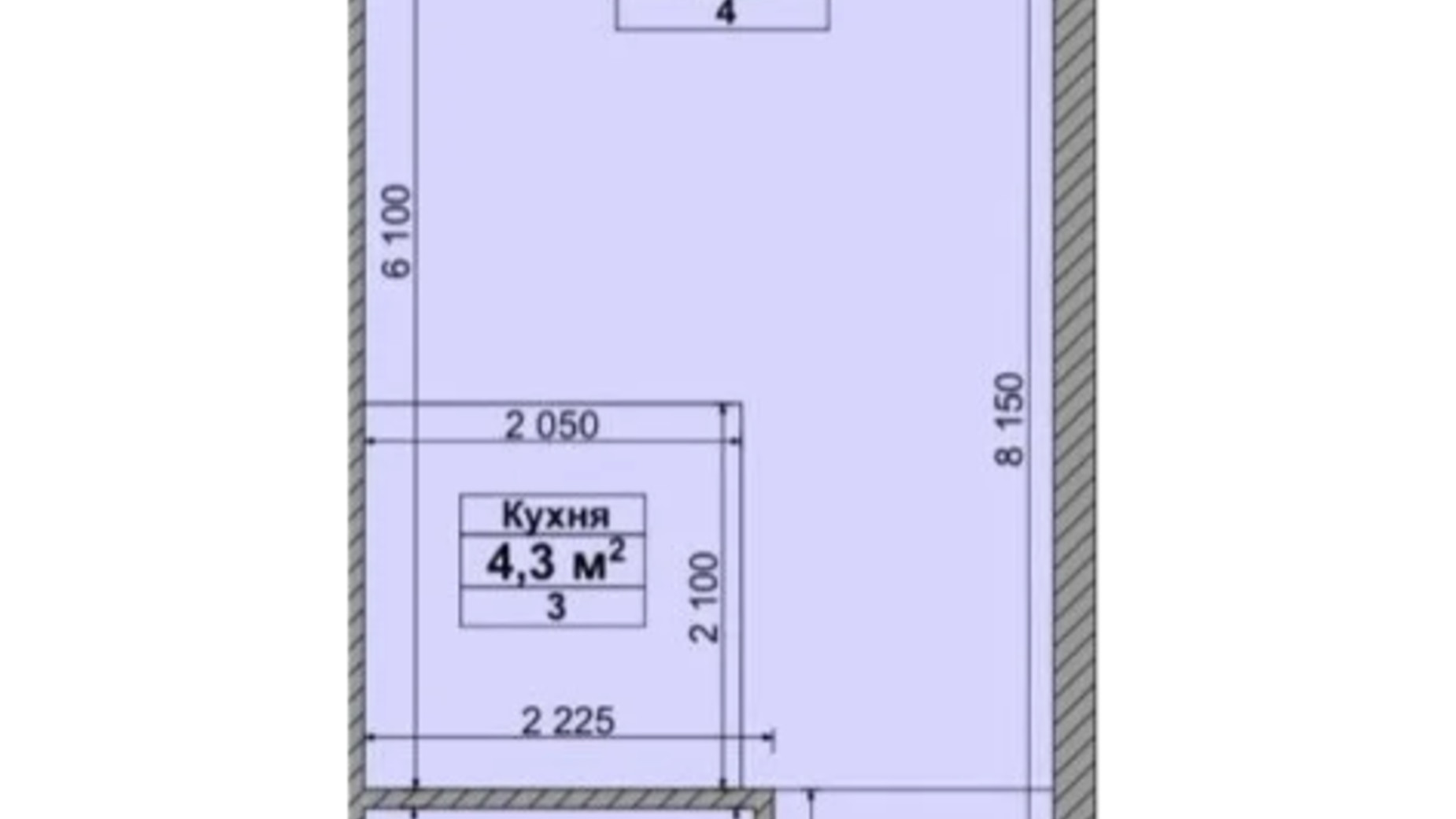 Планировка 1-комнатной квартиры в ЖК Sanville Park 31.58 м², фото 673609
