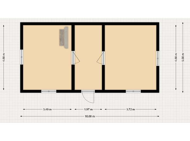 КГ Nova Гуцульщина: планировка 2-комнатной квартиры 70 м²
