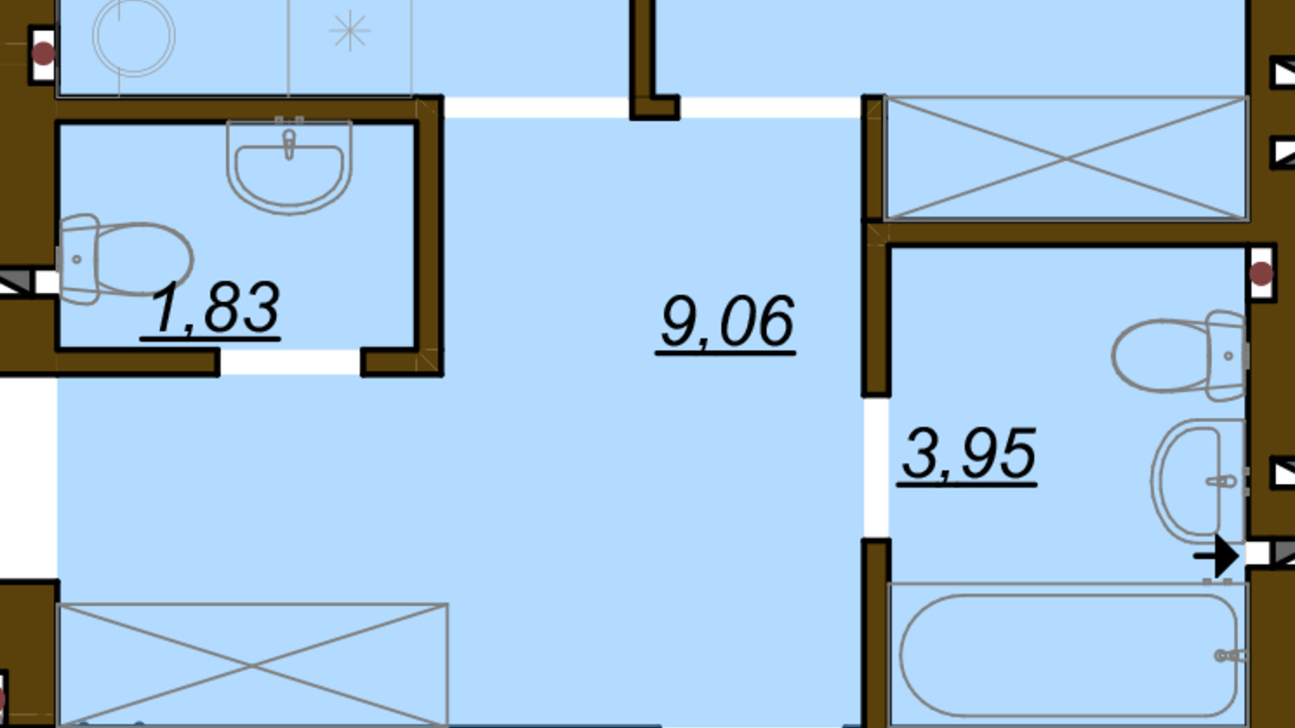 Планировка 2-комнатной квартиры в ЖК Молодость 58.82 м², фото 675268