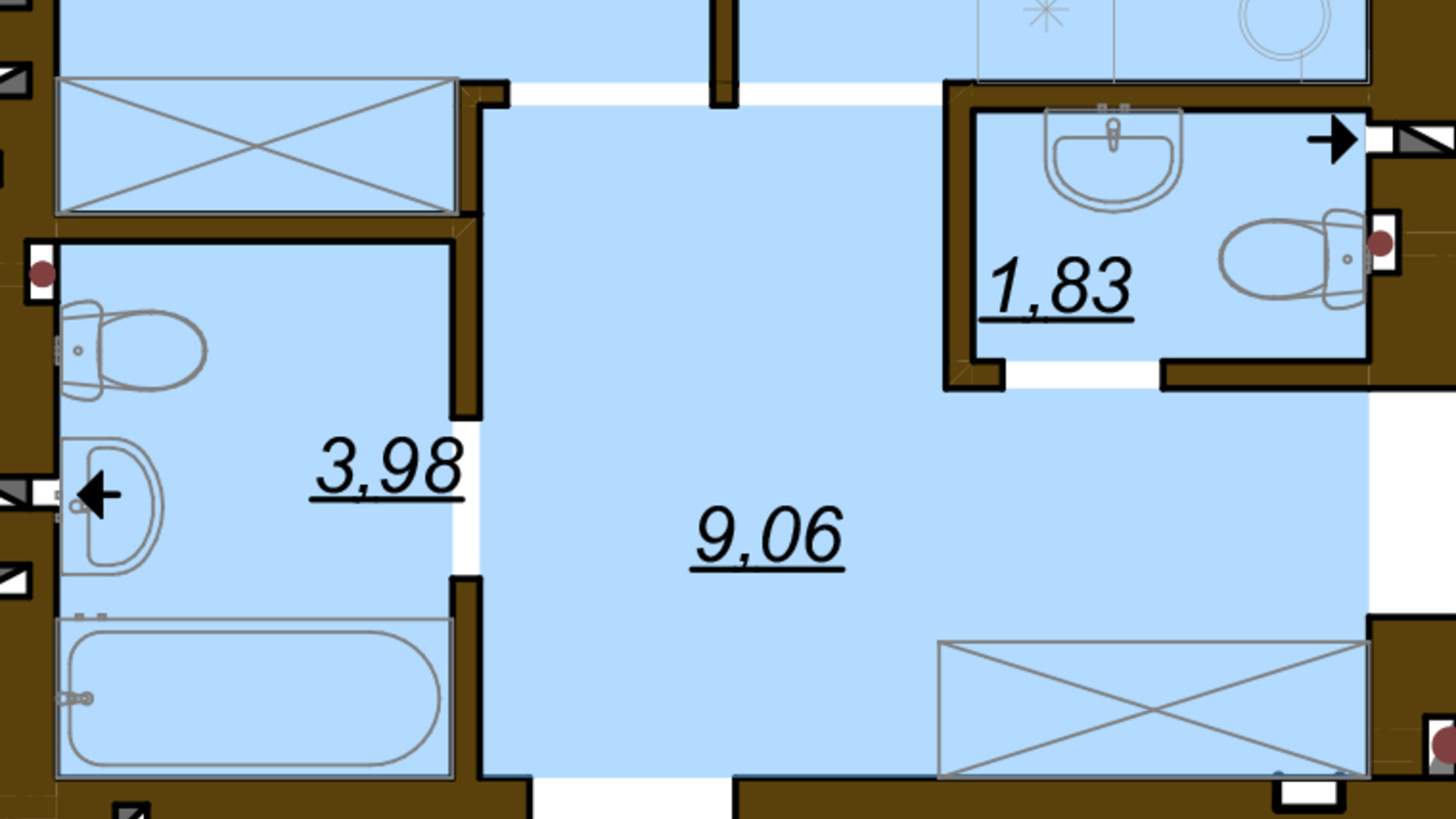 Планировка 2-комнатной квартиры в ЖК Молодость 59.19 м², фото 675269