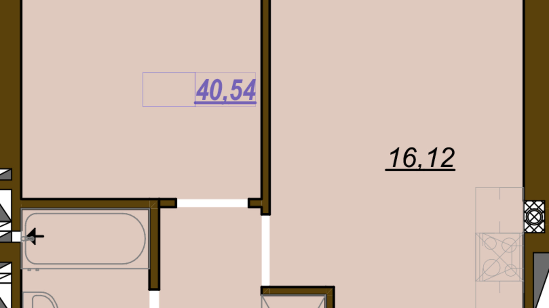 Планировка 1-комнатной квартиры в ЖК Молодость 28.82 м², фото 675314