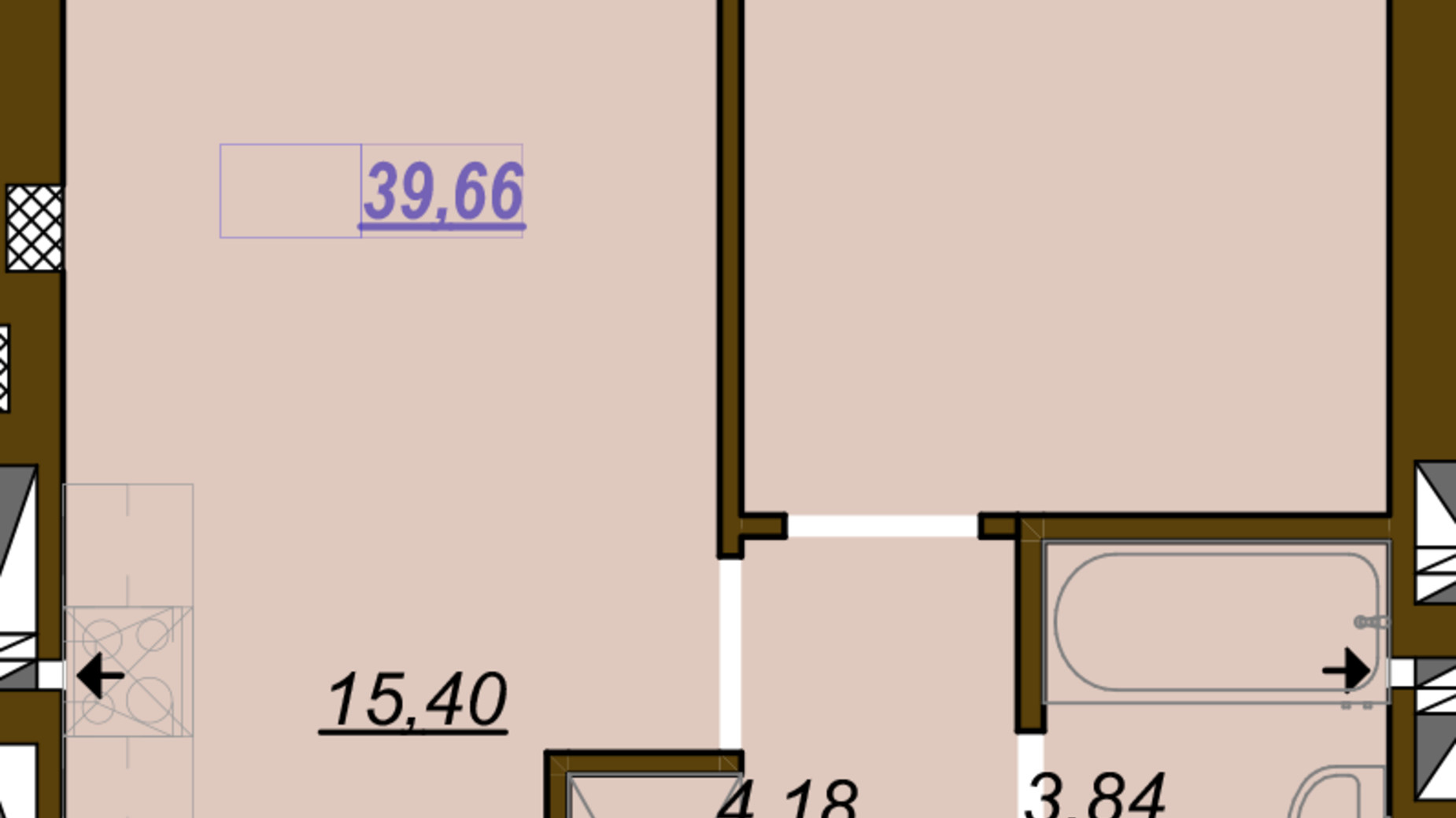 Планировка 1-комнатной квартиры в ЖК Молодость 39.66 м², фото 675379