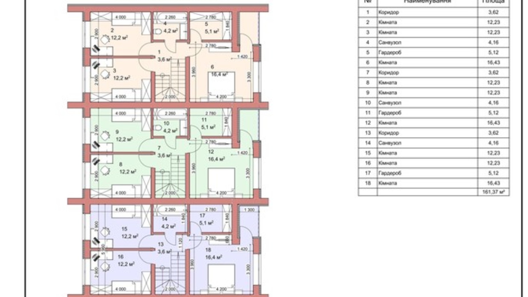 Планування таунхауса в Таунхаус Hygge 115 м², фото 676228