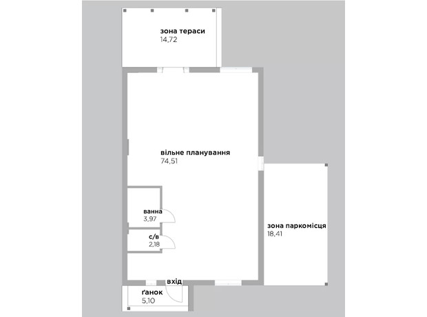 КМ Буде Дім. Деревач озеро Сонячне: планування 2-кімнатної квартири 118.89 м²