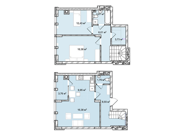 ЖК Софіївка: планування 3-кімнатної квартири 82.59 м²