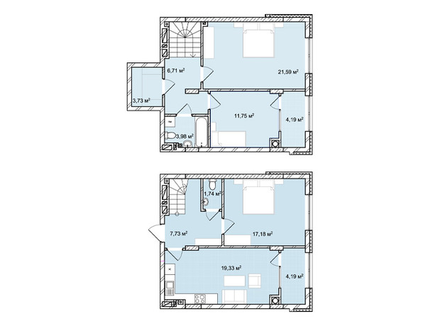 ЖК Софіївка: планування 3-кімнатної квартири 102.1 м²