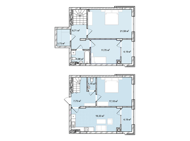 ЖК Софиевка: планировка 3-комнатной квартиры 102.1 м²