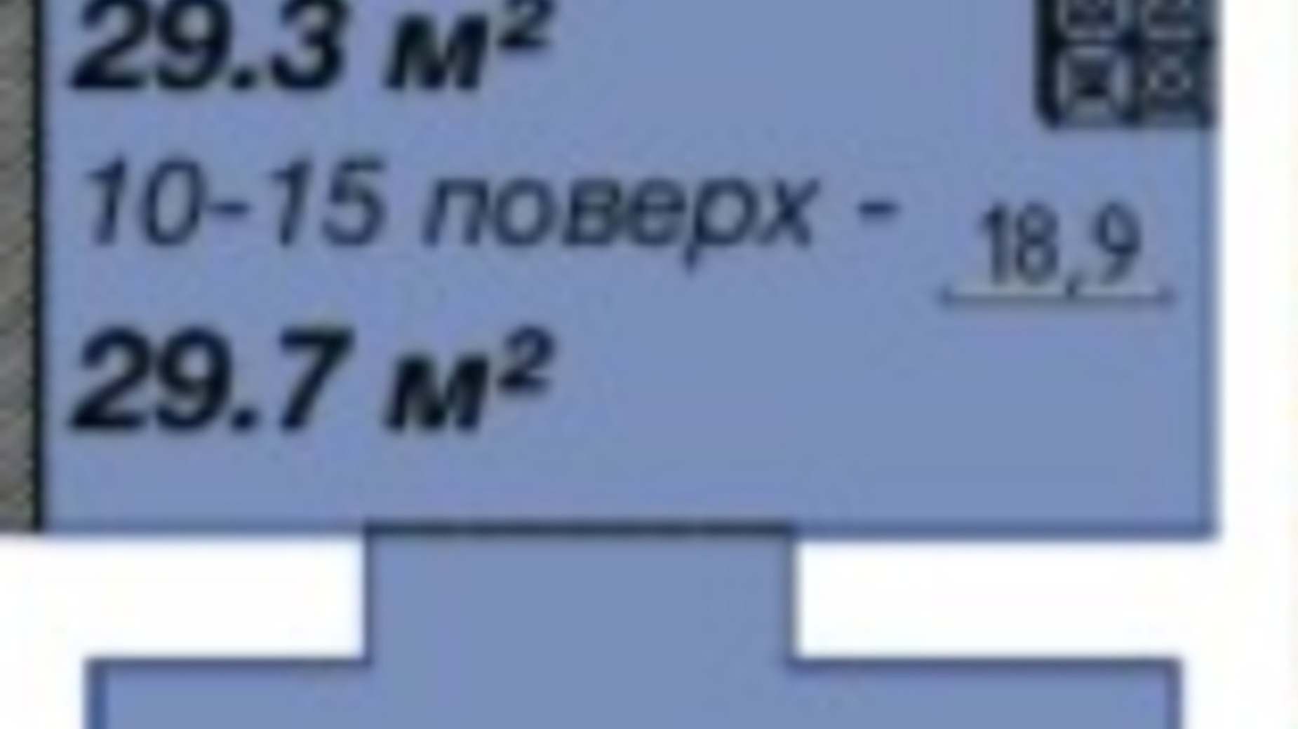 Планировка 1-комнатной квартиры в ЖК Графский 29.7 м², фото 678867