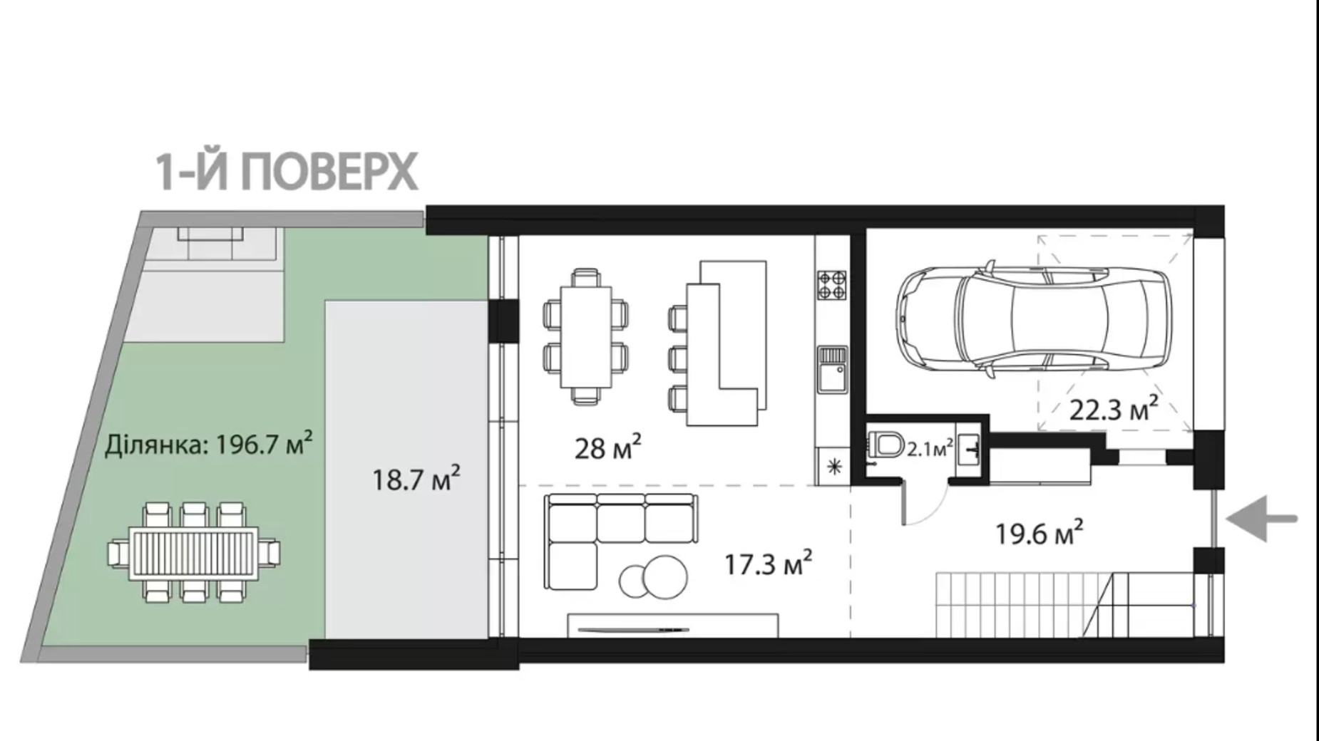 Планування таунхауса в Таунхаус Sherwood 172 м², фото 679152