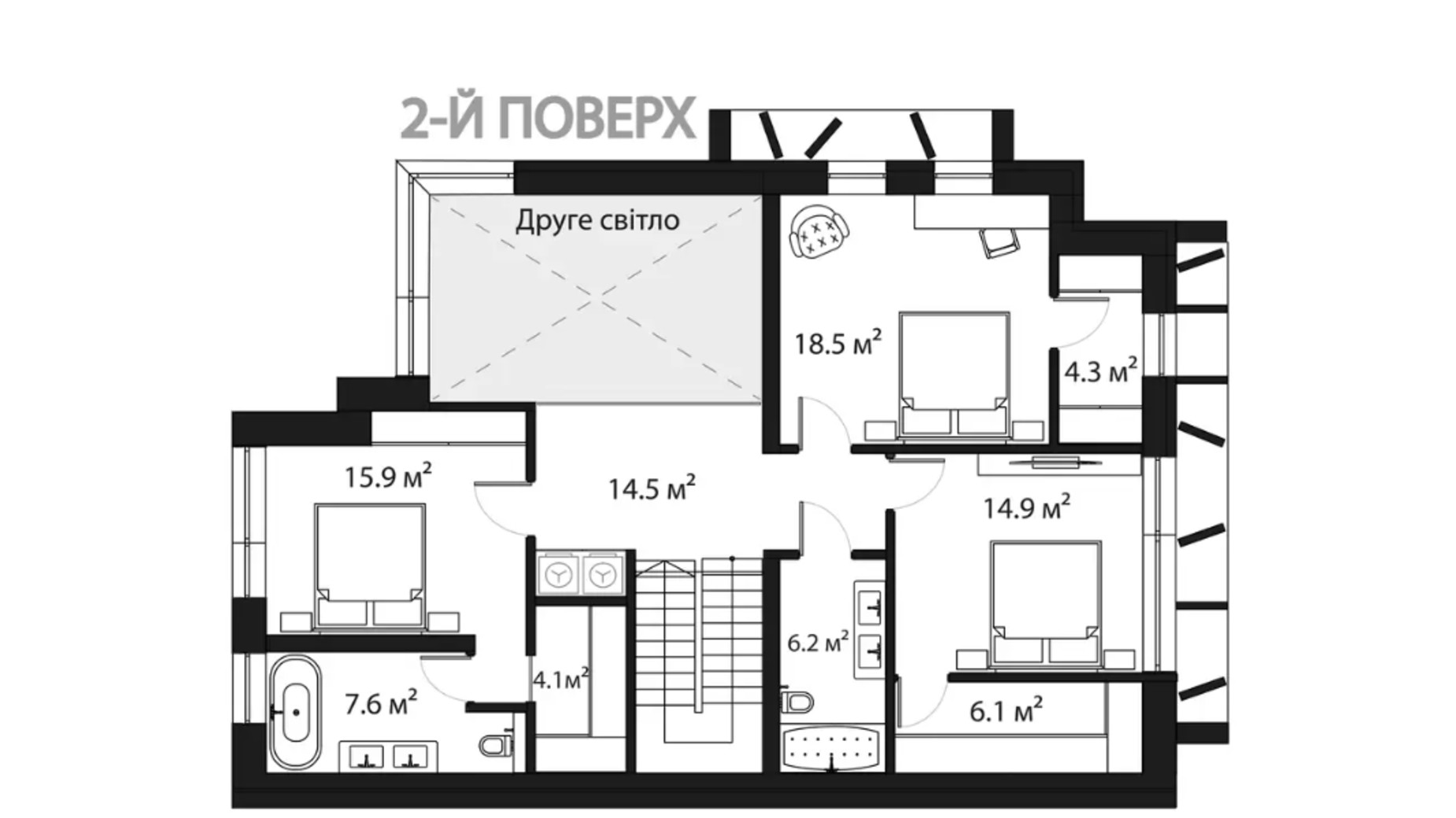 Планування таунхауса в Таунхаус Sherwood 201 м², фото 679159