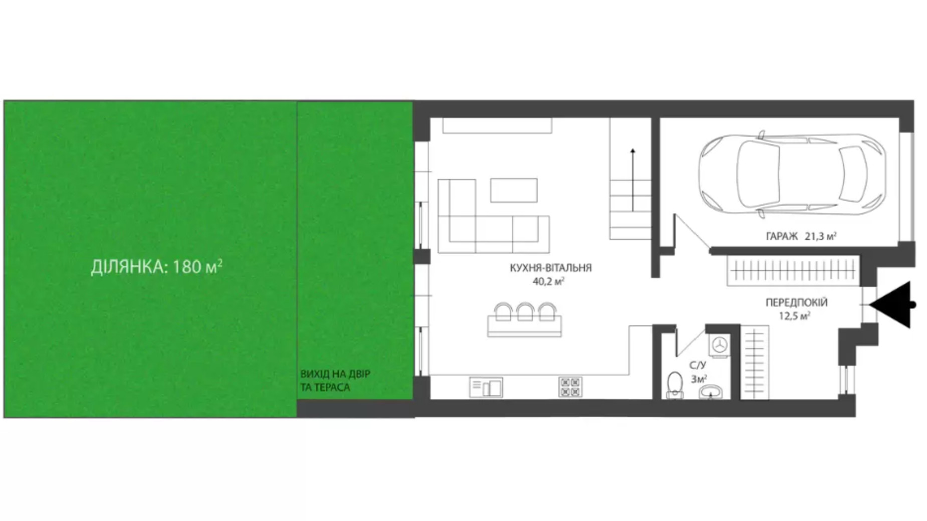 Планування таунхауса в Таунхаус Sherwood 144 м², фото 679167