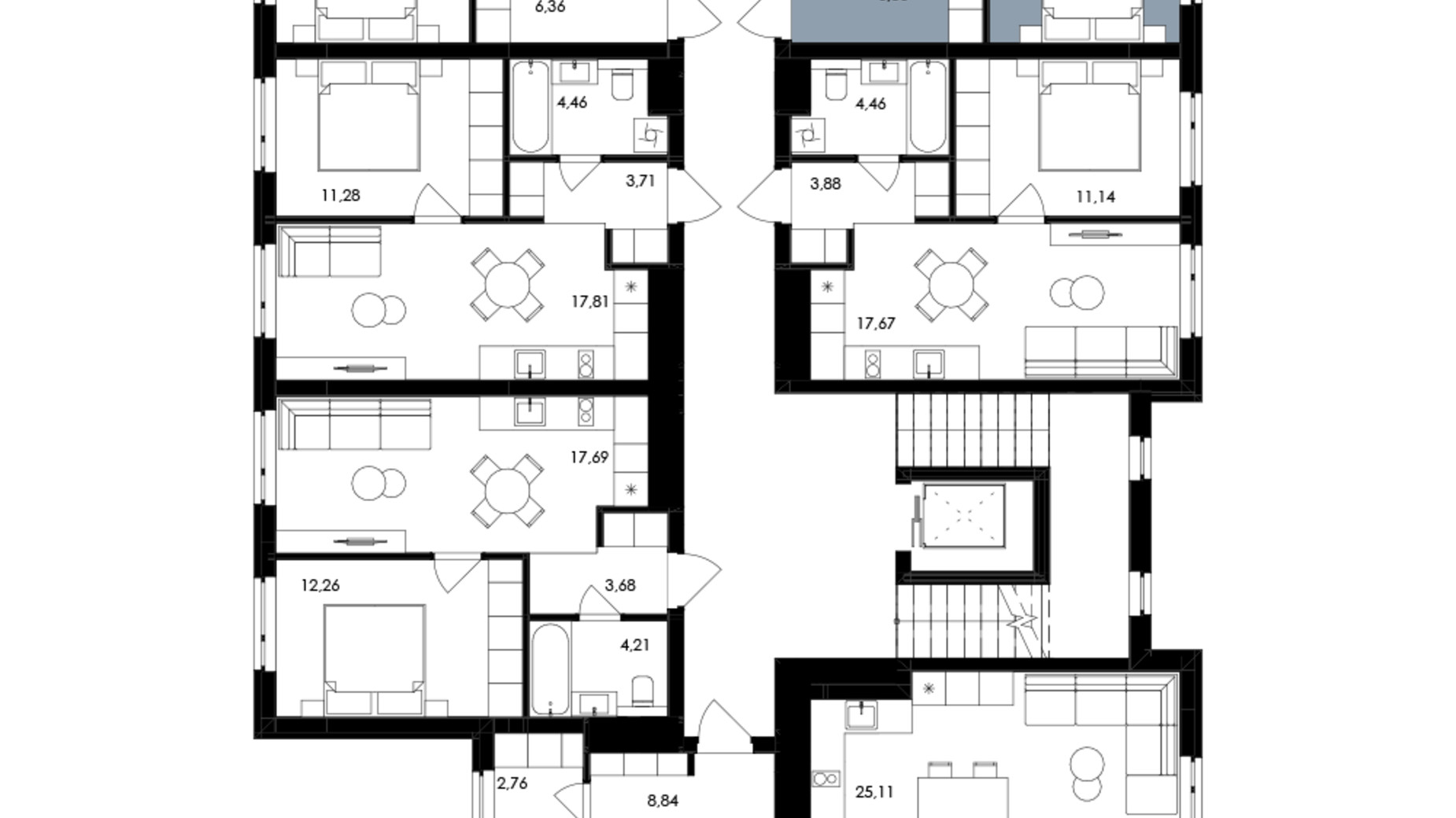 Планировка 1-комнатной квартиры в ЖК Avalon Holiday One 41 м², фото 681759