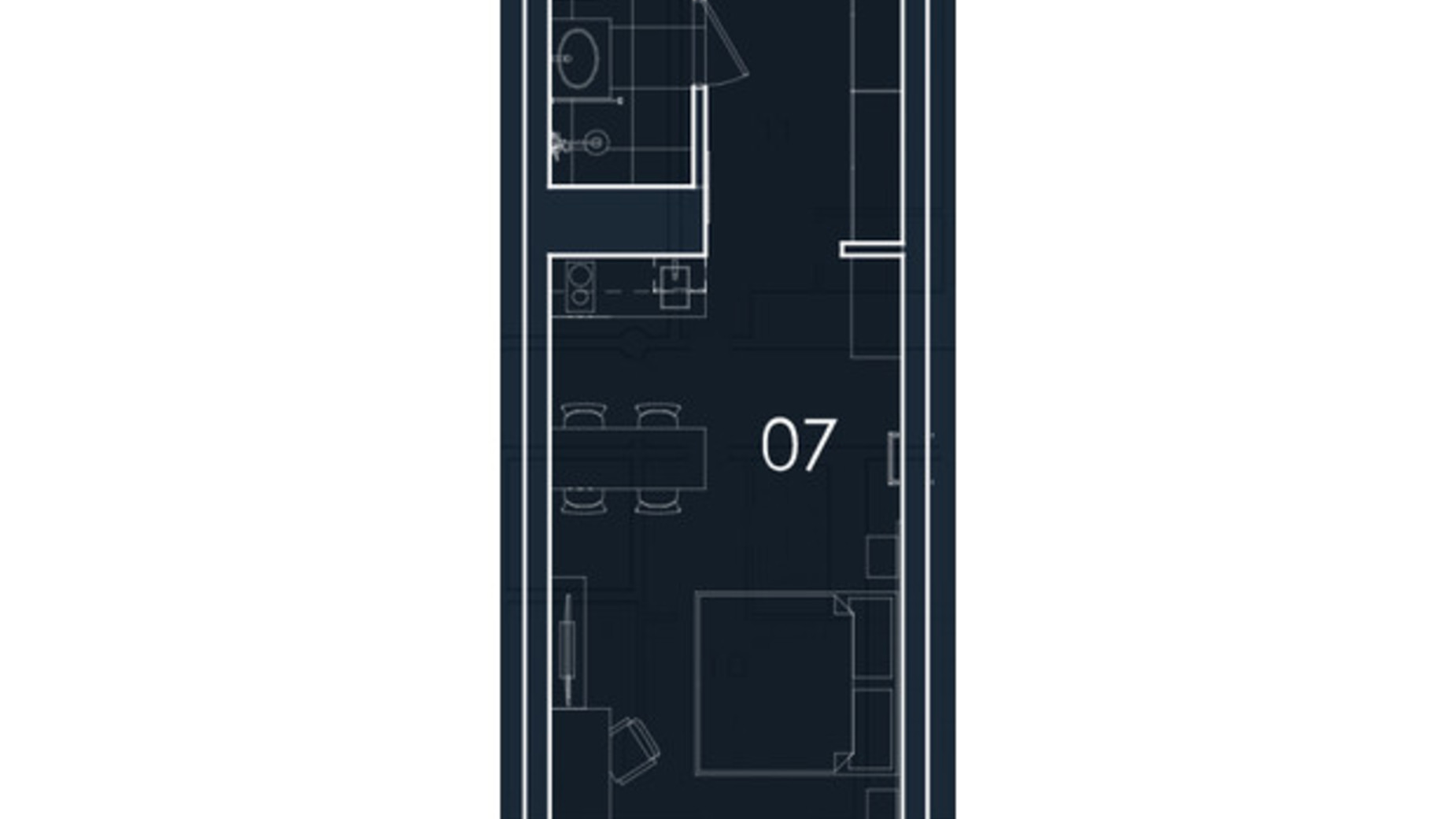 Планировка апартаментов в Апарт-комплекс Kristal Plaza 30.48 м², фото 681947