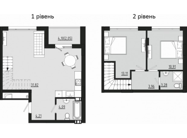 ЖР Сады Ривьеры: планировка 3-комнатной квартиры 73.37 м²