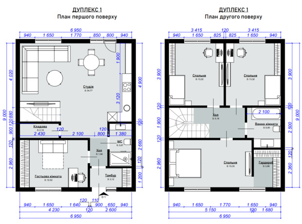КГ Garden Village Sofia: планировка 3-комнатной квартиры 114.32 м²
