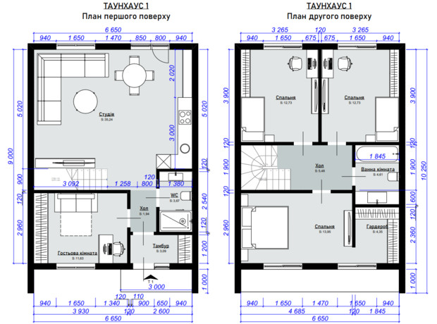 КМ Garden Village Sofia: планування 3-кімнатної квартири 109.42 м²