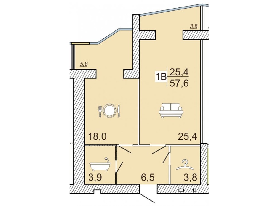 ЖК Семейный Lux планировка 38 ЖК Семейный Lux планировка 38