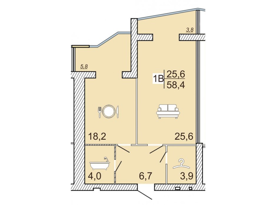 ЖК Семейный Lux планировка 39 ЖК Семейный Lux планировка 39