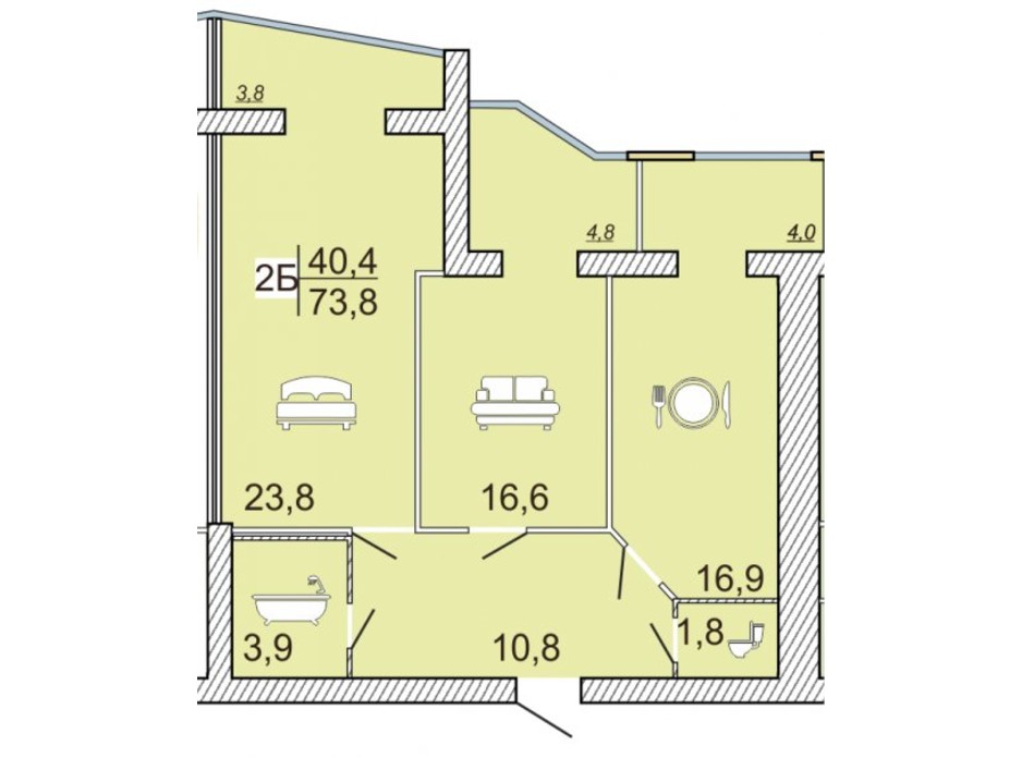 ЖК Семейный Lux планировка 47 ЖК Семейный Lux планировка 47