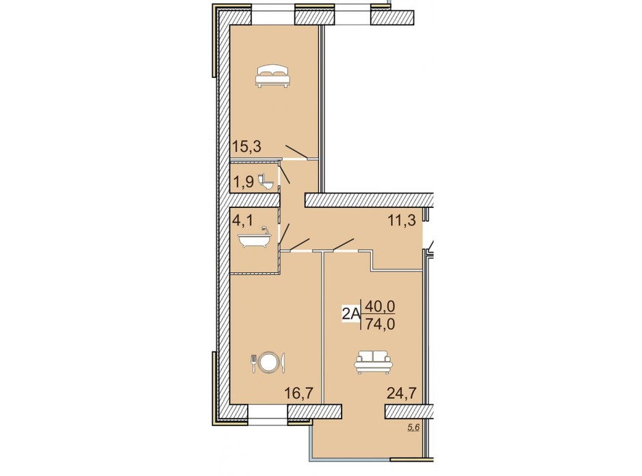 ЖК Семейный Lux планировка 48 ЖК Семейный Lux планировка 48